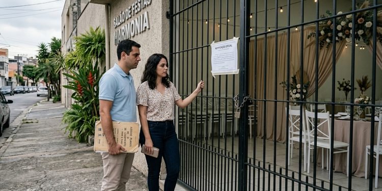 O contrato pode mostrar o que estava previsto para situações em que o espaço se torna indisponível