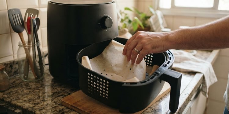 O aparelho trabalha com circulação intensa de ar quente dentro do cesto durante o preparo