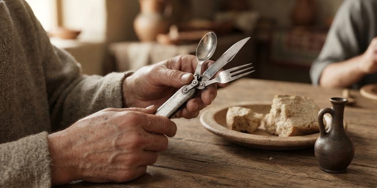 A peça mostra que reunir várias funções em um único objeto está longe de ser uma ideia moderna