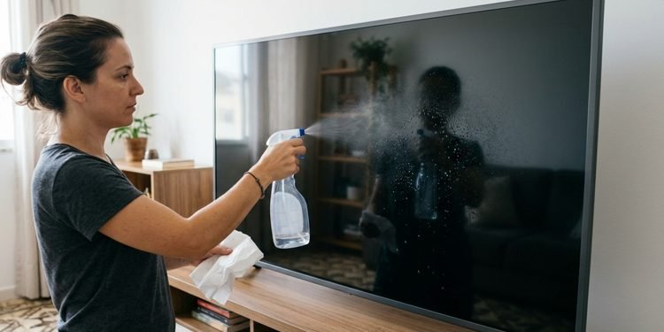 Algumas telas possuem revestimentos que podem ser afetados por produtos de limpeza inadequados