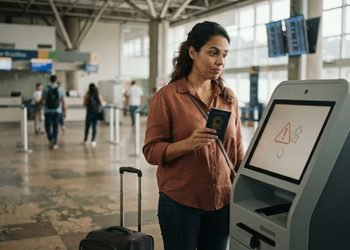 A passagem e os documentos ajudam a registrar exatamente qual diferença apareceu no momento do embarque
