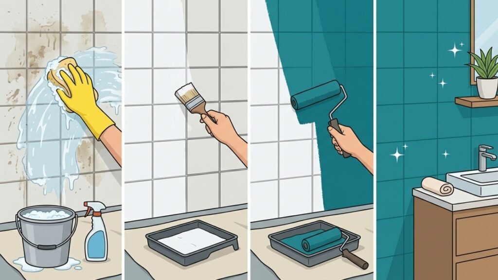 Renovação do banheiro antigo sem remover azulejos