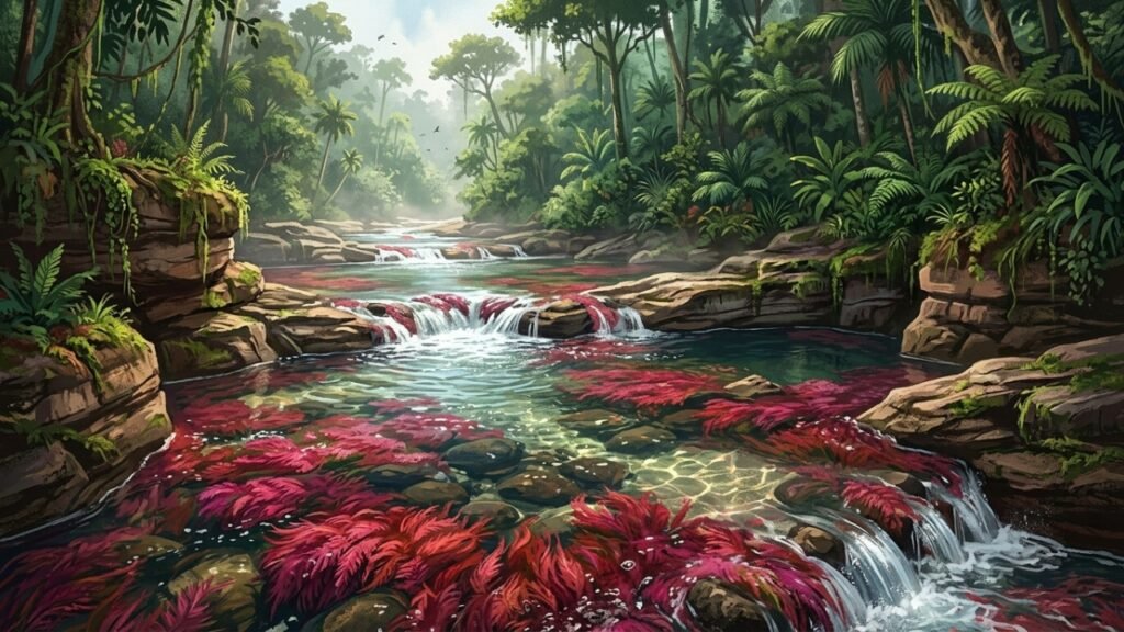 A planta que colore o rio Caño Cristales na Colômbia