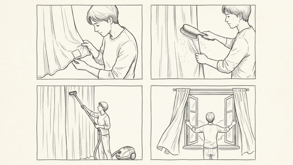 Como retirar poeira das cortinas sem lavá-las