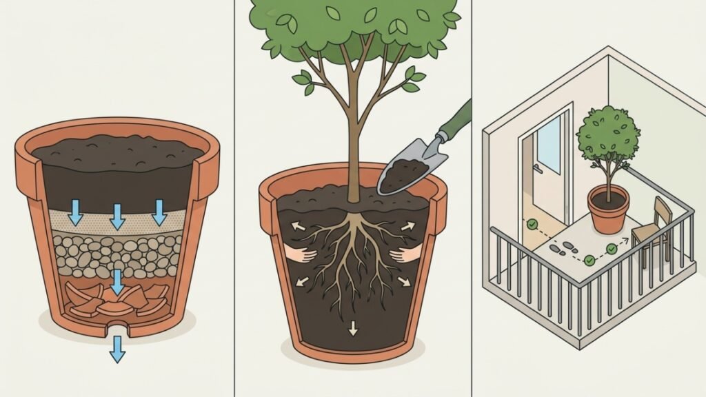 Três árvores para cultivar em vasos na varanda