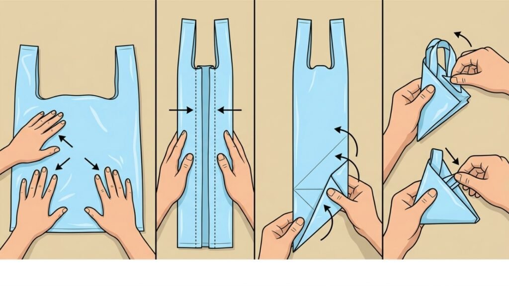 Como organizar sacolas plásticas na cozinha