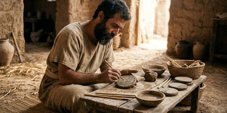 O desenho preservado mostra como os povos antigos organizavam aquilo que conheciam sobre a geografia