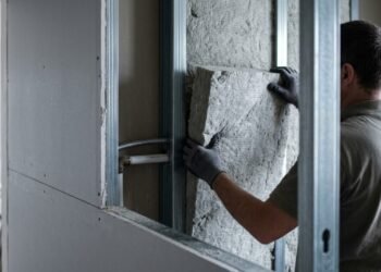 Isolamento acústico com lã de rocha em drywall