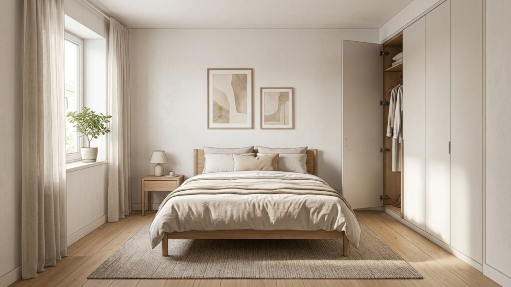 Posicionamento da cama em quartos pequenos