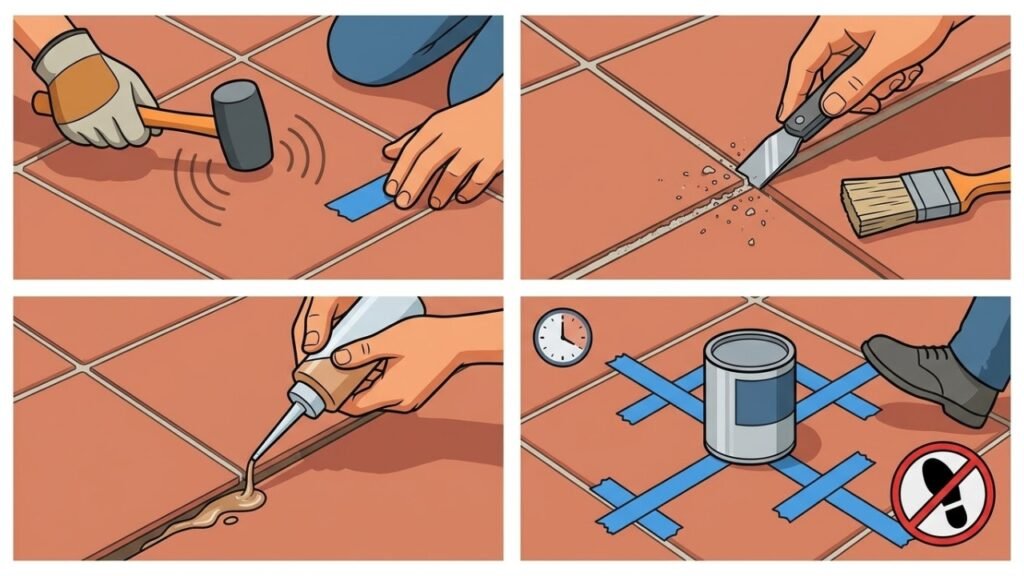 Como reparar um piso oco preservando a cerâmica