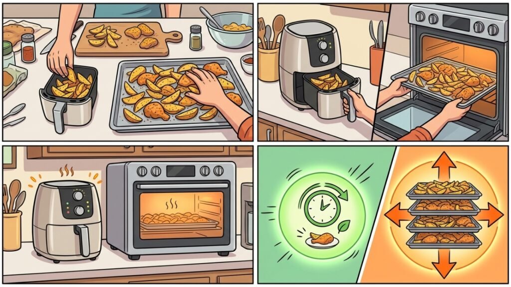 Quanto custa usar air fryer ou forno elétrico por 30 minutos
