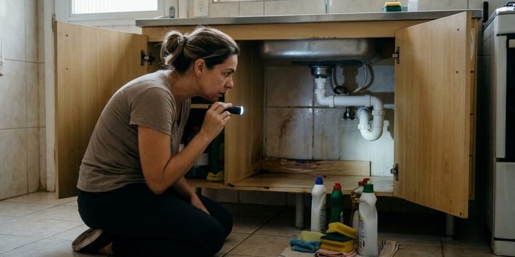 A umidade pode aparecer em pontos pouco visíveis mesmo quando não existe uma goteira evidente