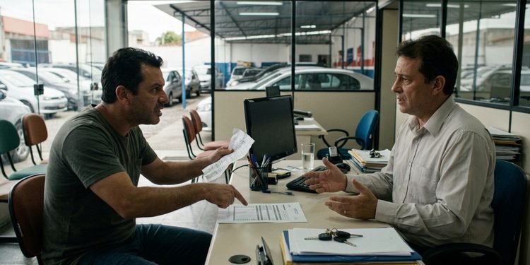 O contrato previa pagamento único, mas a revenda tentou alterar as condições depois da venda