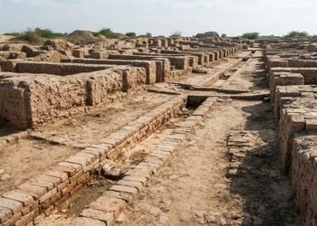 A infraestrutura mostra um nível de organização urbana surpreendente para um assentamento tão antigo