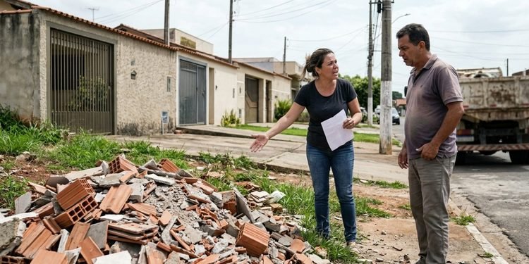 A contratação da coleta não impediu que a moradora fosse envolvida em um problema com o descarte