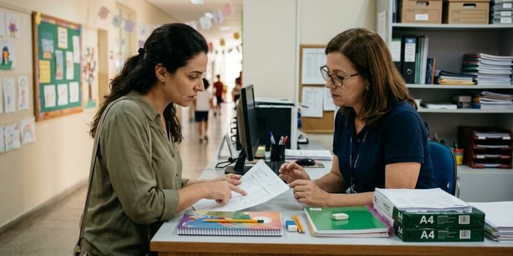 A presença de materiais destinados ao uso coletivo levantou dúvidas sobre a cobrança feita pela escola