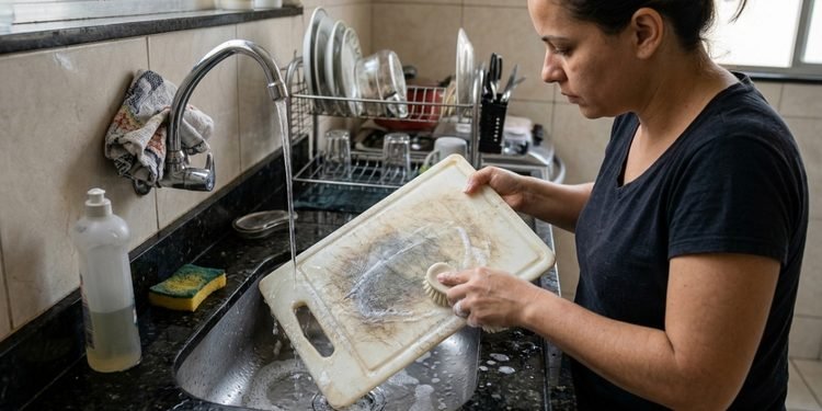 Os sulcos profundos criam espaços onde resíduos podem ficar escondidos após a lavagem