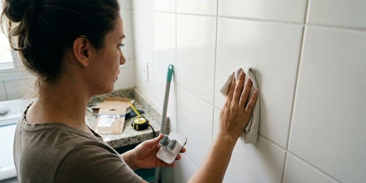 A preparação da superfície pode fazer diferença na firmeza dos suportes instalados sem furos