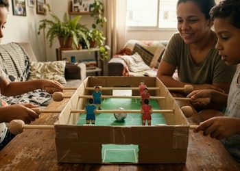 Uma embalagem comum pode se transformar em um brinquedo para aproveitar momentos em família
