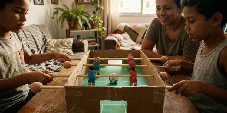 Uma embalagem comum pode se transformar em um brinquedo para aproveitar momentos em família