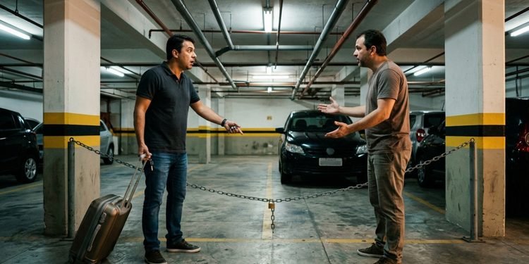 Um favor temporário se transformou em problema quando o proprietário precisou usar seu espaço novamente