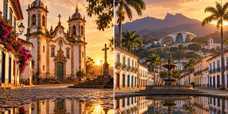 O roteiro conecta períodos diferentes da arquitetura e da história mineira em uma mesma viagem - Imagem ilustrativa