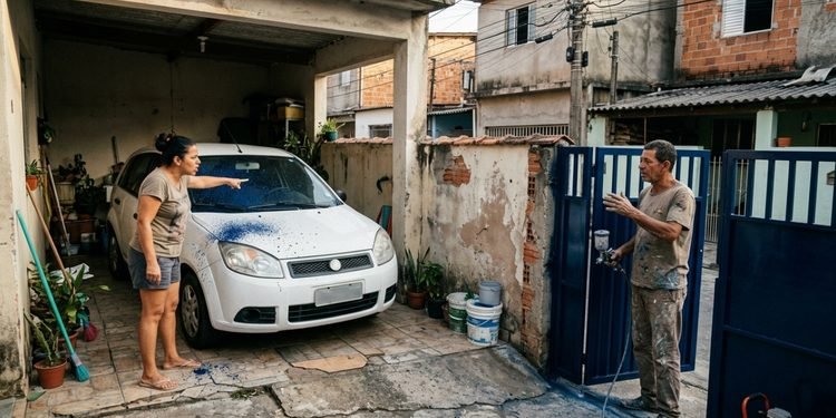Uma reforma simples acabou provocando um prejuízo inesperado para quem mora ao lado.