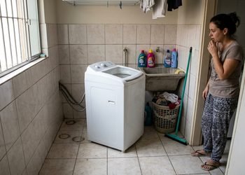 Um pequeno desnível pode fazer a máquina vibrar mais do que deveria durante a lavagem.