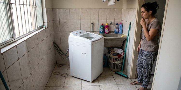 Um pequeno desnível pode fazer a máquina vibrar mais do que deveria durante a lavagem.