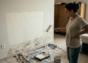 A aparência pode melhorar depois da pintura, mas a origem do problema continua escondida.