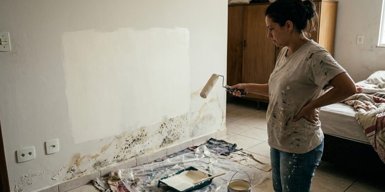 A aparência pode melhorar depois da pintura, mas a origem do problema continua escondida.