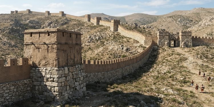 As fortificações mostram o esforço necessário para proteger uma cidade de grande importância política