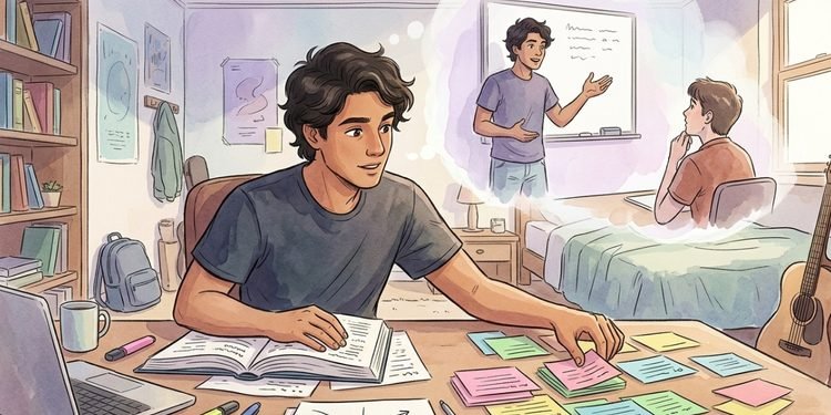 Estudar pensando que você terá de explicar o assunto a outra pessoa pode mudar o que consegue lembrar depois