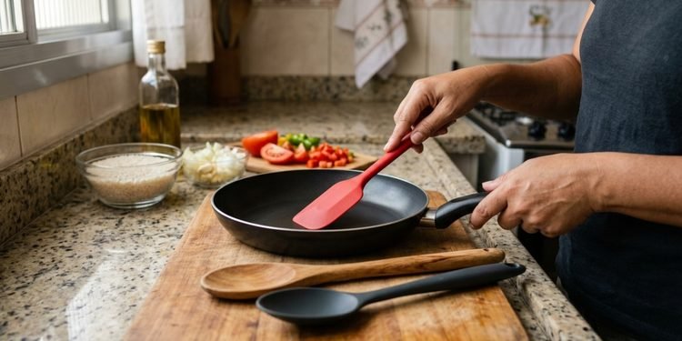 Nem todo utensílio é indicado para entrar em contato com superfícies antiaderentes.