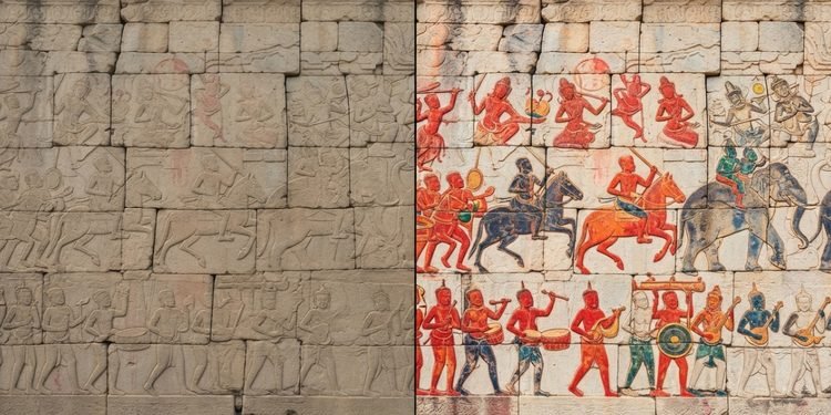 O processamento das imagens tornou visíveis detalhes que praticamente desapareciam quando observados a olho nu