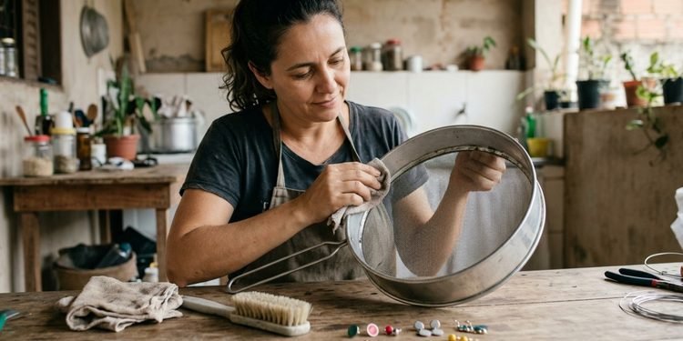 Um utensílio antigo pode ganhar uma nova função e ajudar a organizar acessórios sem gastar muito