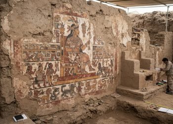 As pinturas colocam figuras femininas em uma posição que pode ter relação com autoridade e prestígio
