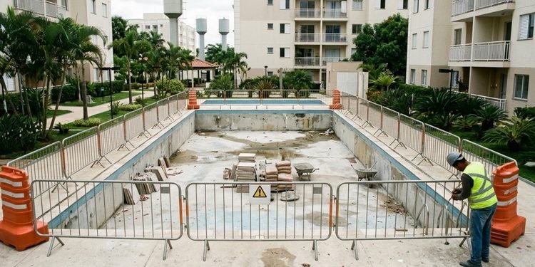 A falta de isolamento em uma área de obras foi um dos pontos centrais da disputa.