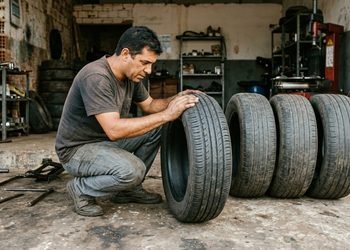 A ordem de armazenamento pode registrar quantidade, marca, modelo e condições dos pneus deixados na loja