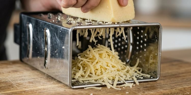 A posição horizontal ajuda a concentrar o queijo ralado dentro da própria estrutura - Imagem ilustrativa