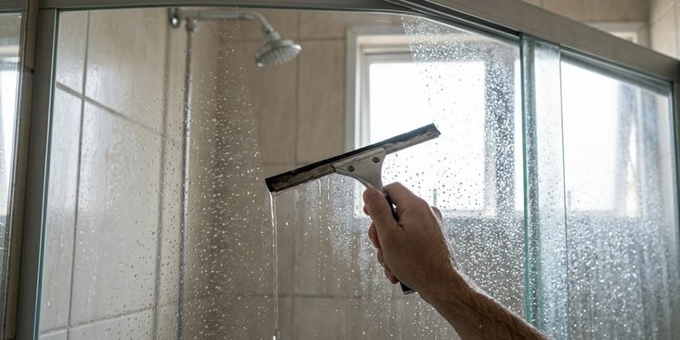 Retirar a água reduz a quantidade de gotas que secam diretamente sobre o vidro