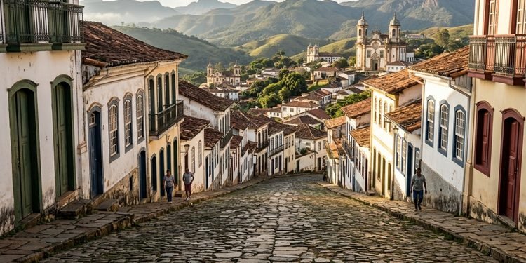 O traçado das ruas ajuda a entender como o povoado se desenvolveu durante o período da mineração - IMAGEM ILUSTRATIVA