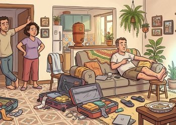 Uma comparação bem-humorada mostra por que até as melhores visitas precisam respeitar certos limites.