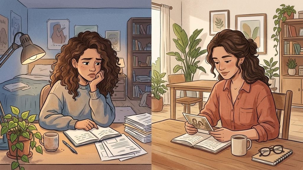 A escritora mostra como o tempo pode mudar nossa maneira de enxergar perguntas antigas