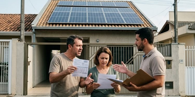 O sistema foi instalado, mas uma pendência na aprovação impediu que a família aproveitasse o investimento