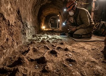 A passagem subterrânea revelou elementos que podem estar ligados às crenças de uma antiga civilização